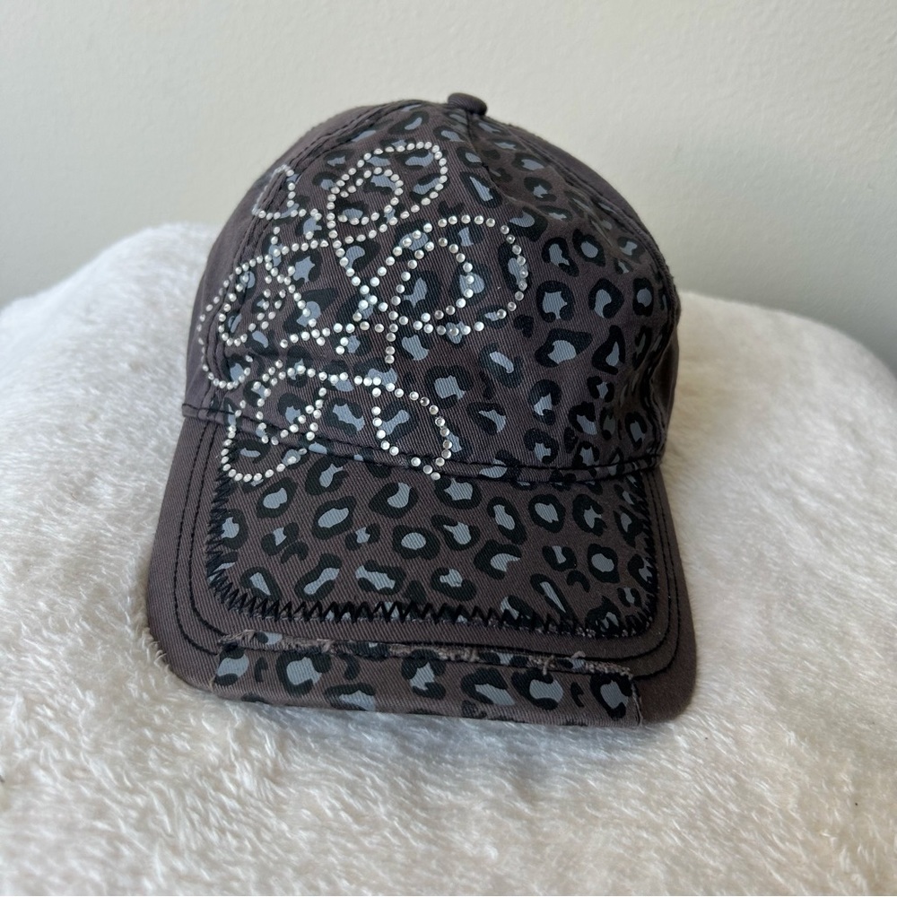 Anna & Ava Gray and Animal Print Baseball Cap